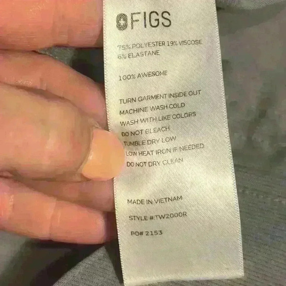 FIGS High Waisted Yola Skinny Scrub Pants Dark Space Grey Women’s Size Small NEW - Picture 6 of 7